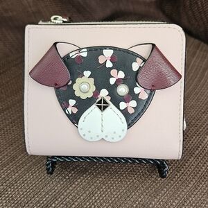 Kate Spade Floral Pup Dog Bi-fold Wallet